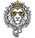 "Monarchy Lion" Filigree Pin/Medallion (Elaborate Black)