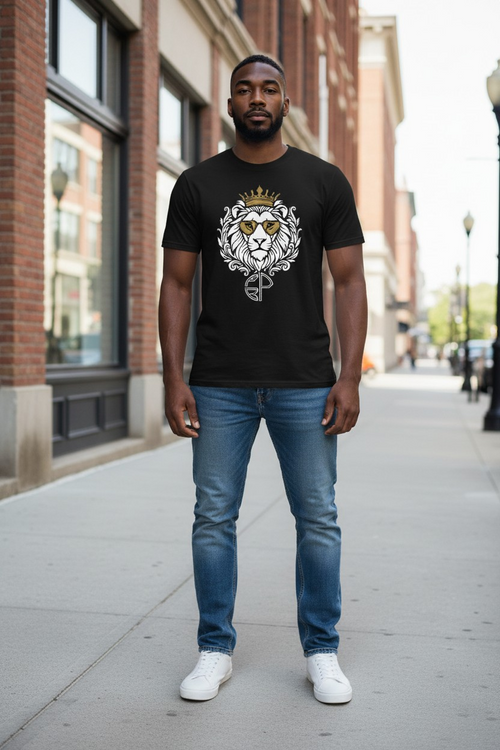 "Monarchy Lion" Filigree Pin/Medallion (Elaborate Black)
